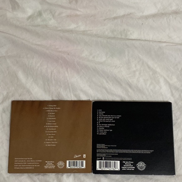 Billie Eilish Happier than Ever CD and Billie Eilish Bady guy Cd - Picture 2 of 2